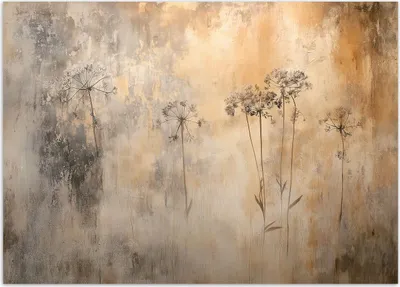 Produktbild von Vlies fototapete Pflanzen im Grasnebel 150x105 cm Feeby Braun inkl. Kleber einfache Montage