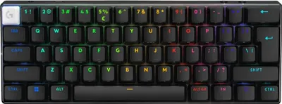 Produktbild von Logitech G PRO X 60, Verkabelt & Kabellos, RF Wireless + Bluetooth, Mechanischer Switch, QWERTY, RGB-LED, Schwarz