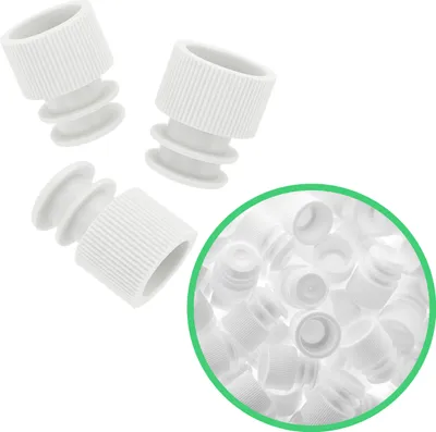 Produktbild von REAGENZGLASDECKEL KUNSTSTOFF ERWEITERBAR WEISS 16 mm 50 Stk.