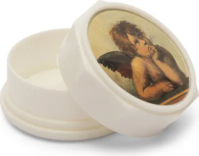 Produktbild von Rosenkranz Dose Motiv Raphael Engel Breite: 6cm Höhe 2,5cm Kunstoff Etui 2556