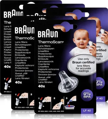Produktbild von Braun ThermoScan Schutzkappen 40 Stück - Für Thermoscan Thermometer (5er Pack)