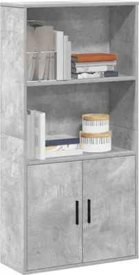 Obrázok produktu pre Maison Exclusive - Knižnica Betongrau 60x24x120 cm Drevený materiál
