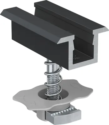 Produktbild von Fischer Mittelklemme vormontiert PM C 28-34 Aluminium schwarz