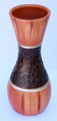 BODENVASE 50cm groß Keramik - Modell Beleza 2 Hellbraun
