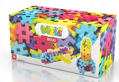 Obrázok produktu pre Meli Maxi 50 stavebných kociek plastové stavebné kocky