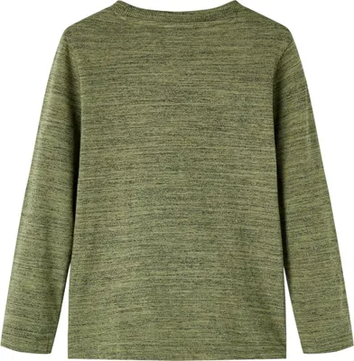 Produktbild von vidaXL Kinder-Langarmshirt Khaki Melange 104