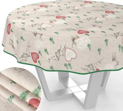 Produktbild von Tischdecke Renntier Herz Rund 140cm B