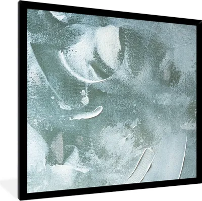 Produktbild von MuchoWow® Gerahmtes Poster Acrylfarbe - Abstrakt - Design 40x40 cm - Poster mit Schwarzem Bilderrahmen Wandposter Rahmen Foto Bilder - Mit Rahmen - Wanddekoration Schlafzimmer