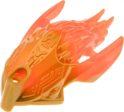 Produktbild von 1x Lego Bionicle Figur Kreatur Maske perl gold transparent neon orange 24162pb04