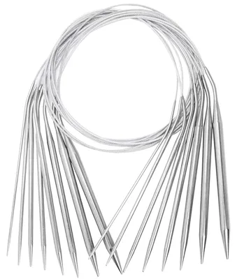 Produktbild von Rundstricknadelset, 10-teilig, 80 cm lang, Größen 2/2,5/3/3,5/4/4,5/5/5,5/6/7 mm