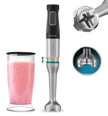 Produktbild von Cecotec 03965, Pürierstab, 1200 W, Schwarz, Edelstahl