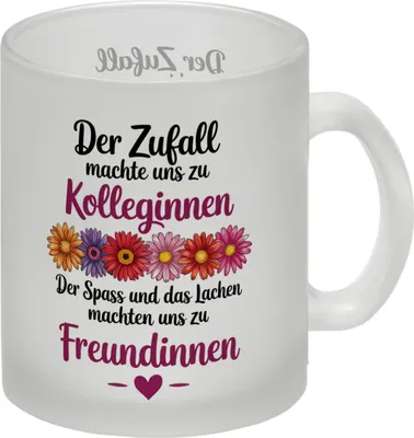 Produktbild von Beste Kollegin Glas Tasse mit Spruch nicht nur Kolleginnen sondern Freundinnen
