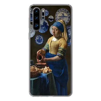 Produktbild von MuchoWow® Handyhülle Schutzhülle Hülle für Huawei P30 Pro Milchmädchen - Das Mädchen mit dem Perlenohrring - Vermeer Silikon Softcase Handy Hülle - Schutzdeckel
