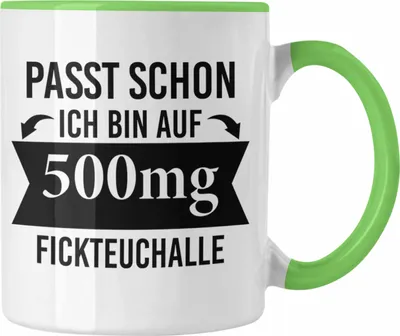 Produktbild von Trendation - Lustiger Spruch Tasse Büro Kollege Kollegin Geschenk Kaffetasse Sprüche Geschenkidee Arbeitskollege (Grün)