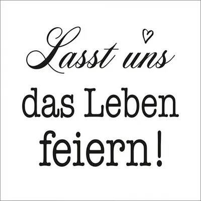 Produktbild von Servietten Papier 33x33cm 3-lagig mit Schriftzug Leben Feiern 20 Stk.