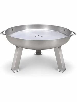 Produktbild von Feuerschale Edelstahl Ø 550 mm inkl. Füße und Griffe 55 cm 1.4301, KI-generiertes Bild
