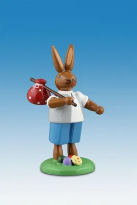 Produktbild von Osterdekoration Osterhase Wanderer Höhe 7,5cm NEU
