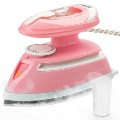 Mini-Reisebügeleisen 420 W mit Dampf, 35 ml Tank, kompakt