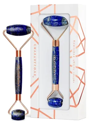 Produktbild von Gesichtsroller mit Lapislazuli - Anti-Aging Massagegerät