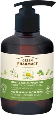 Obrázek produktu pro GREEN PHARMACY Jemný čisticí gel na obličej pro smíšenou a mastnou pleť, zelený čaj, 270 ml