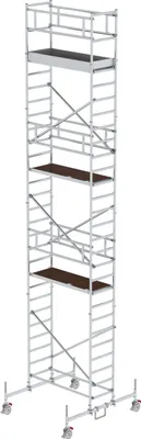 Produktbild von Günzburger Steigtechnik Rollgerüst 0,75 x 1,8 m mit Fahrbalken Plattformhöhe 7,45 m - 154745