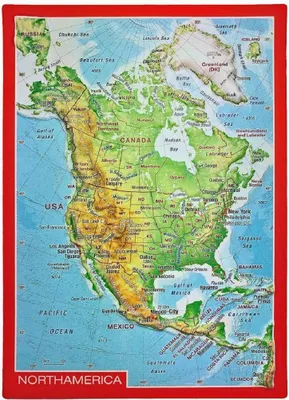 Produktbild von Reliefpostkarte Nordamerika