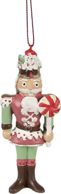 Produktbild von Clayre & Eef Weihnachtsanhänger Nussknacker 12 cm Rot Polyresin