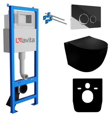 Produktbild von LAVITA WC-Set SINTO LAV 101 LAV 200.4.2 spülrandlos Chrom