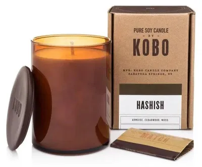 Immagine prodotto di KOBO, candela profumata in legno, aroma hashish (425g)
