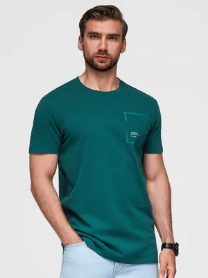 Produktbild von Ombre Clothing Kurzarmhemd für Männer Themphie dunkelgrün M