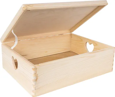 Image de Creative Deco Boite de Rangement en Bois Naturel 40 x 30 x 14 cm (+/-1cm)