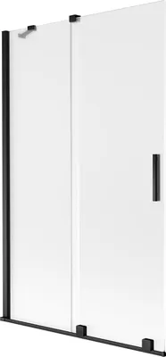Produktbild von Mexen Velar Duschabtrennung 2-flügelig verschiebbar 110 x 150 cm, matt, schwarz - 896-110-000-31-70