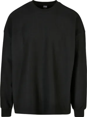 Produktbild von Urban Classics TB4926 | Rib Terry Boxy Crew Herrenpulli - Farbe: Black - Größe: L