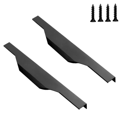 Produktbild von Mattschwarzer Fingerkantenzug, Schrankgriffe, verdeckte Möbelleiste für Zuhause, Küche, Tür, Schublade (300 mm)