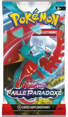 Image de Booster pokémon ev04 - ecarlate et violet : faille paradoxe - asmodee - cartes a collectionner française