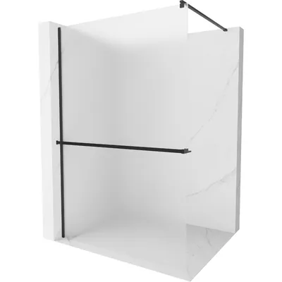 Obrázok produktu pre Mexen Kioto+ sprchová stena s poličkou a lištou 120 x 200 cm, inovať 8 mm, čierna - 800-120-121-70-30