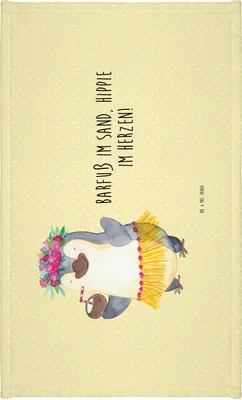 Produktbild von Mr. & Mrs. Panda Handtuch Sommer Hippie - Gelb Pastell - Geschenk, Inspiration, Summer Vibes, Sommerferien Abschiedsgeschenk, Sommergefühle, gesichtshandtuch, Emotionen