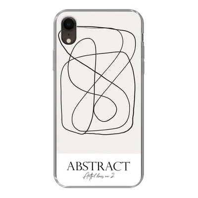 Produktbild von MuchoWow® Handyhülle Schutzhülle Hülle für iPhone XR Kunst - Linienkunst - Abstrakt Silikon Softcase Handy Hülle - Schutzdeckel