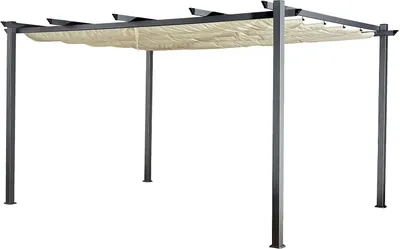 Produktbild von Freistehende Pergola 3 × 4m CASSIS beige - Aluminiumstruktur
