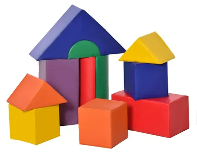 Produktbild von 11-tlg. Softbausteine, Schaumstoffbausteine, zum Toben, Klettern, weiche Riesenbausteine, Bauklötze für 1-3 Jahre, Kunstleder, Bunt