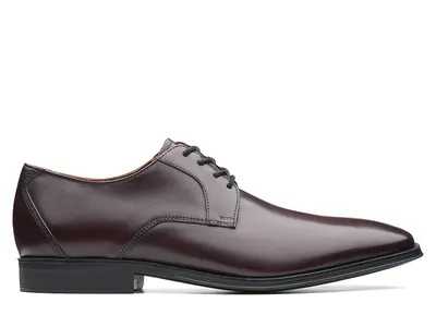 Obrázok produktu pre Clarks GILMAN LACE burgundy kožené pánske poltopánky Clarks GILMAN LACE burgundy kožené 41