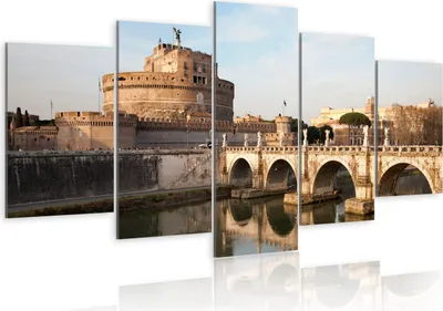 Image de Tableaux muraux City, 100x50 cm, ensemble de 5 pièces – Tableaux pour salon, impressions sur toile modernes, décoration murale pour chambre, tableaux sur toile, référence 030220-3