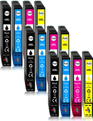 Produktbild von 12er Pack Druckerpatronen 408 408L kompatibel mit Epson WF-C4810