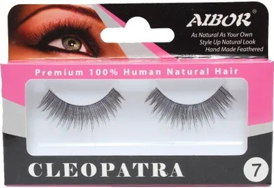 Produktbild von 1 Paar Aibor Echthaar Wimpern Falsche Eyelashes Wimpernverlängerung Modell 7