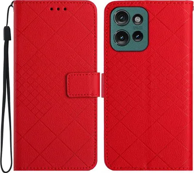 Produktbild von Motorola Edge 50 Neo Hülle - Coverup Rhombus Klapphülle - Rot