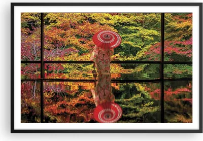 Produktbild von Gerahmtes Poster - Schwarzer Rahmen - Tubikoin Tempel Die Farben - 91,5x61 cm - Wand Bild - Wanddeko - Wandbilder - Kunstposter - Wandposter - Bilderrahmen - Bilder - Kunstdruck - P2BAA91x61-4485