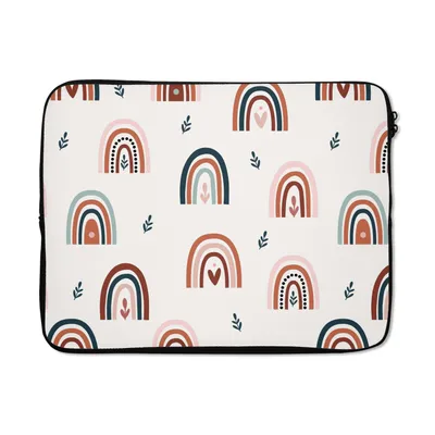 Produktbild von MuchoWow® Laptop Hülle 15 Zoll Regenbogen - Pastell - Muster - Bohème Laptoptasche - Laptoptasche - Sleeve - Rundum-Schutz
