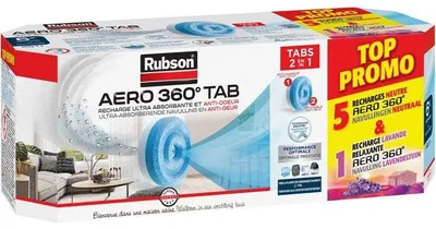 Produktbild von 6er-Pack Nachfüllpackungen für Feuchtigkeitsabsorber – – TOP-ANGEBOT – 5 Aero 360° Neutral-Nachfüllpackungen + 1 Aero 360° RELAX Lavendel-Nachfüllpackung