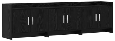 Produktbild von vidaXL TV-Schränk 168 x 33 x 47 cm Schwarze Eiche Holzwerkstoff