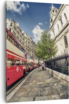 Produktbild von Bild auf Leinwand - Leinwandbild - Einteilig - Architektur London Stadt - 70x100cm - Wand Bild - Wanddeko - Wandbilder - Leinwanddruck - Wanddekoration - Leinwand bilder - Wandbild - PA70x100-2405